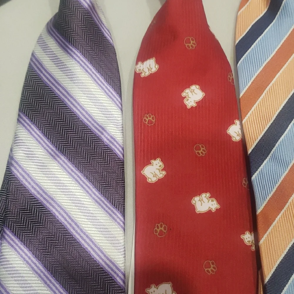 Assorted Kids Ties in Red, Blue, and Purple